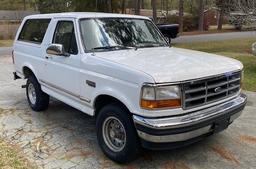 1994 Ford Bronco XLT, 5.8L, V8, 2WD, VIN: 1FMEU15H2RLA25701, Mileage - 141,750