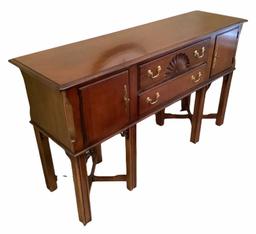 Chippendale Style Server w/2 Drawers & 2 Doors