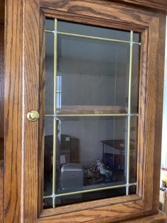 Oak Roll Top Desk With Hutch & Flip Down