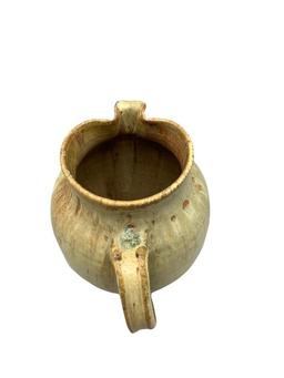 Signed Pottery Pitcher 7.25” Tall