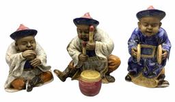 (3) Handmade Chinese Figurines 8 1/2” H