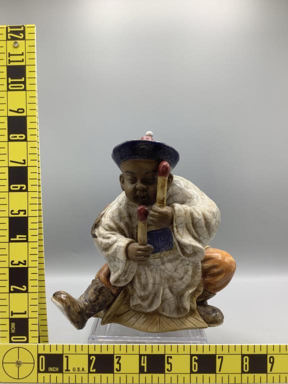 (3) Handmade Chinese Figurines 8 1/2” H