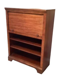 4- Shelf Bookcase with Top Roll Down Door - 36” x