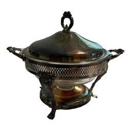 (2) Silverplate Chaffing Dishes w/Anchor Hocking