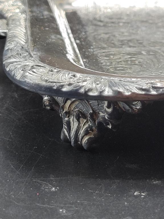 Two-Handled Silverplate Tray by Poole Silver
