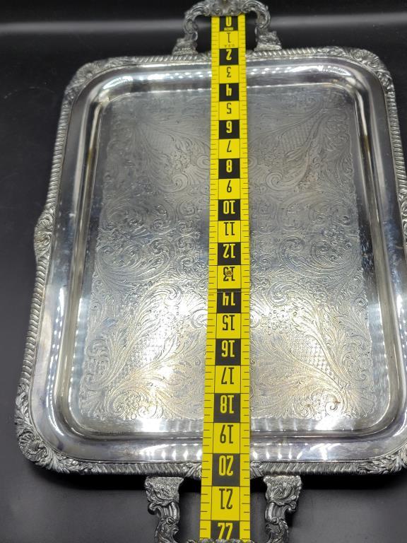Two-Handled Silverplate Tray by Poole Silver