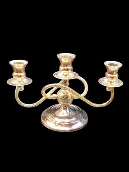 Pair of Silverplated Candleabras