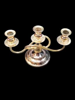Pair of Silverplated Candleabras