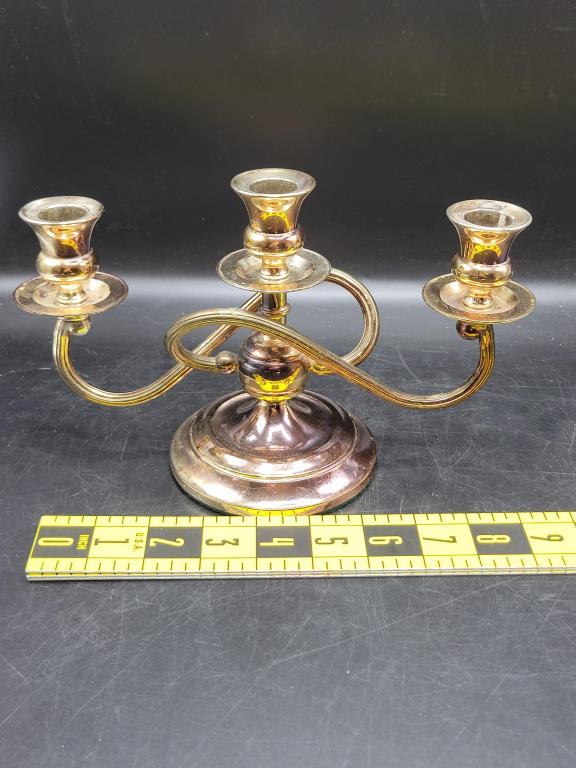Pair of Silverplated Candleabras