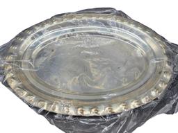 Silverplate Salt and Pepper w/Tray and Velvet Box