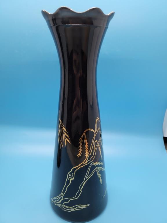 (2) Asian Vases 9" Tall each