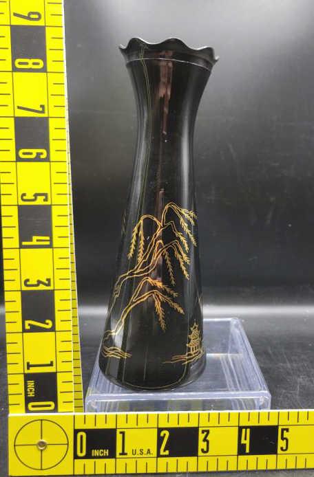 (2) Asian Vases 9" Tall each