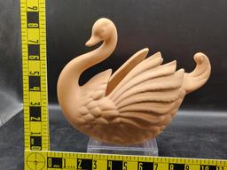 (2) Terracotta Swans
