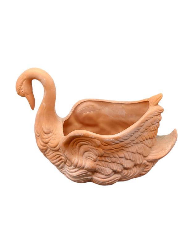 (2) Terracotta Swans