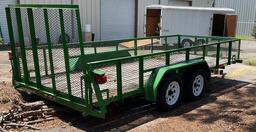 2015 Anderson Tandum Wheel Trailer LST 6’ x 16’, VIN