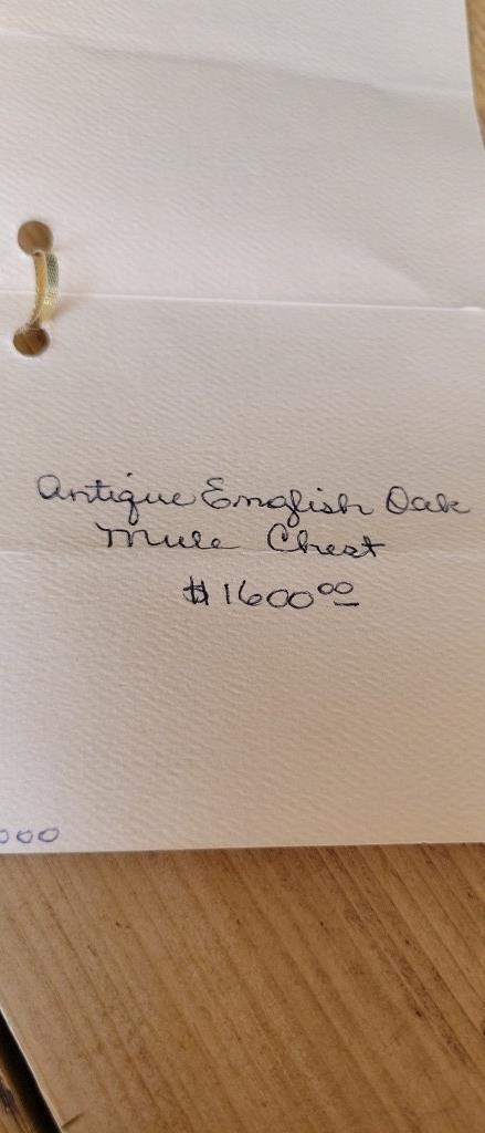 Antique English Mule chest—45” x 21 1/2”, 40