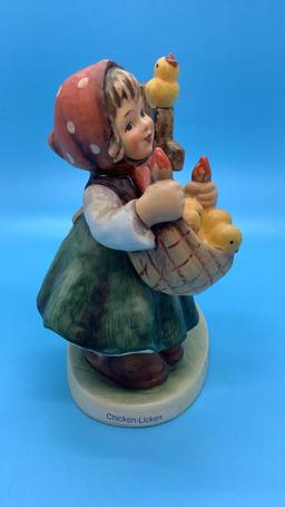 Hummel "Chickien Licken" Figurine, Hum 385, TMK-5