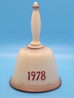 (3) M.J. Hummel Annual Bells in bas-relief:  First