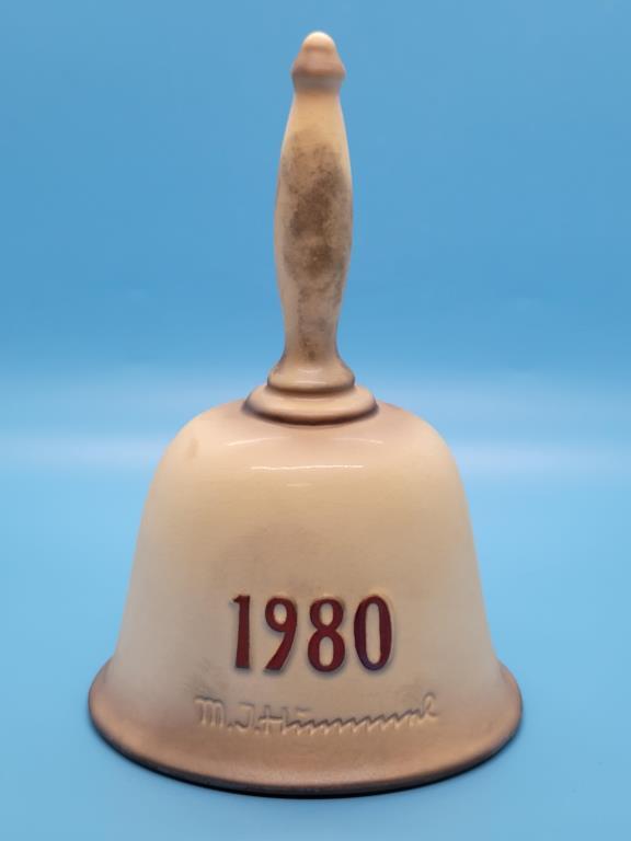 (3) M.J. Hummel Annual Bells in bas-relief:  First
