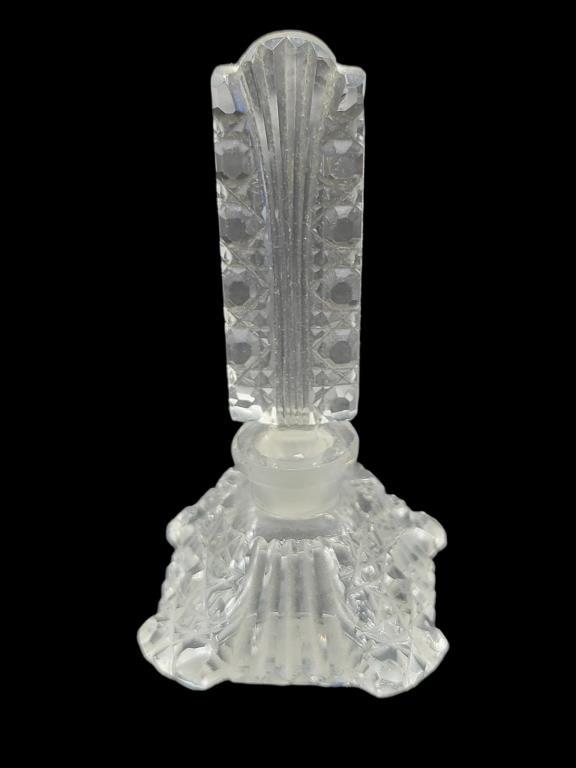 (3) Crystal Perfume Bottles made in Czechoslovakia