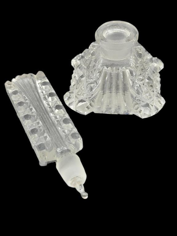 (3) Crystal Perfume Bottles made in Czechoslovakia