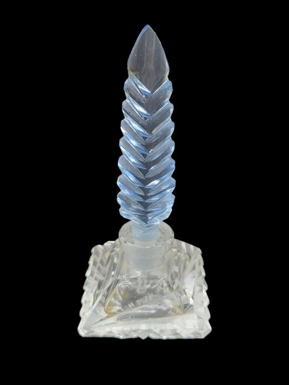 (3) Crystal Perfume Bottles made in Czechoslovakia