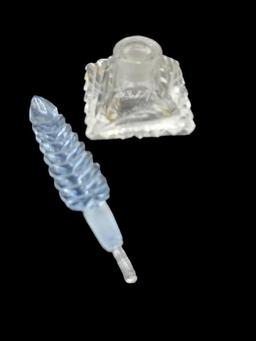 (3) Crystal Perfume Bottles made in Czechoslovakia
