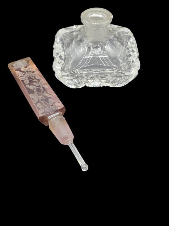 (3) Crystal Perfume Bottles made in Czechoslovakia