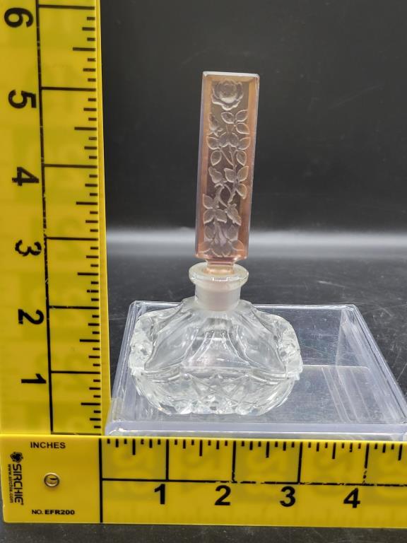 (3) Crystal Perfume Bottles made in Czechoslovakia