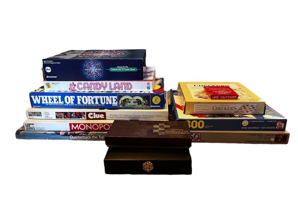 Assorted Board Games & Puzzles