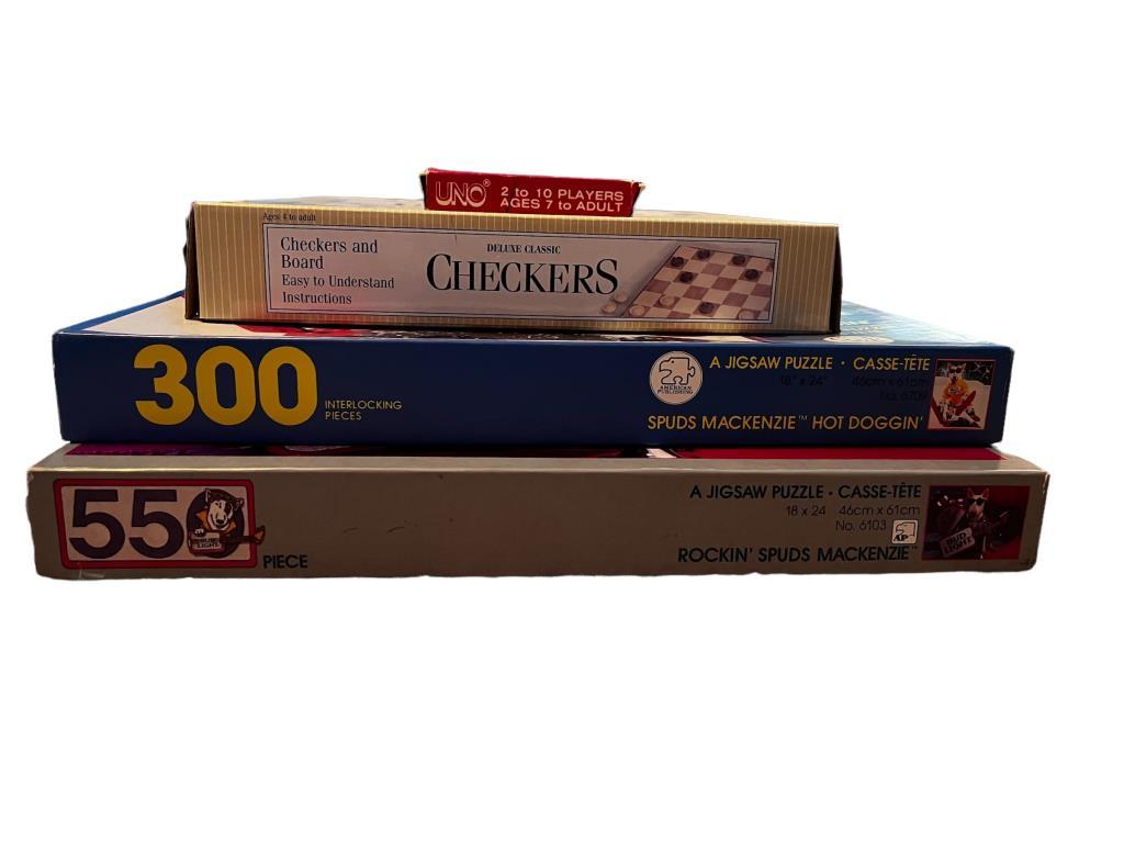 Assorted Board Games & Puzzles