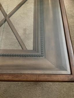 Beveled Glass Top Coffee Table