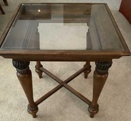 Beveled Glass Side Table