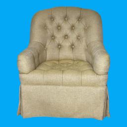 Upholstered Chair with Tufted Seat and Back