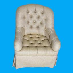 Upholstered Chair with Tufted Seat and Back