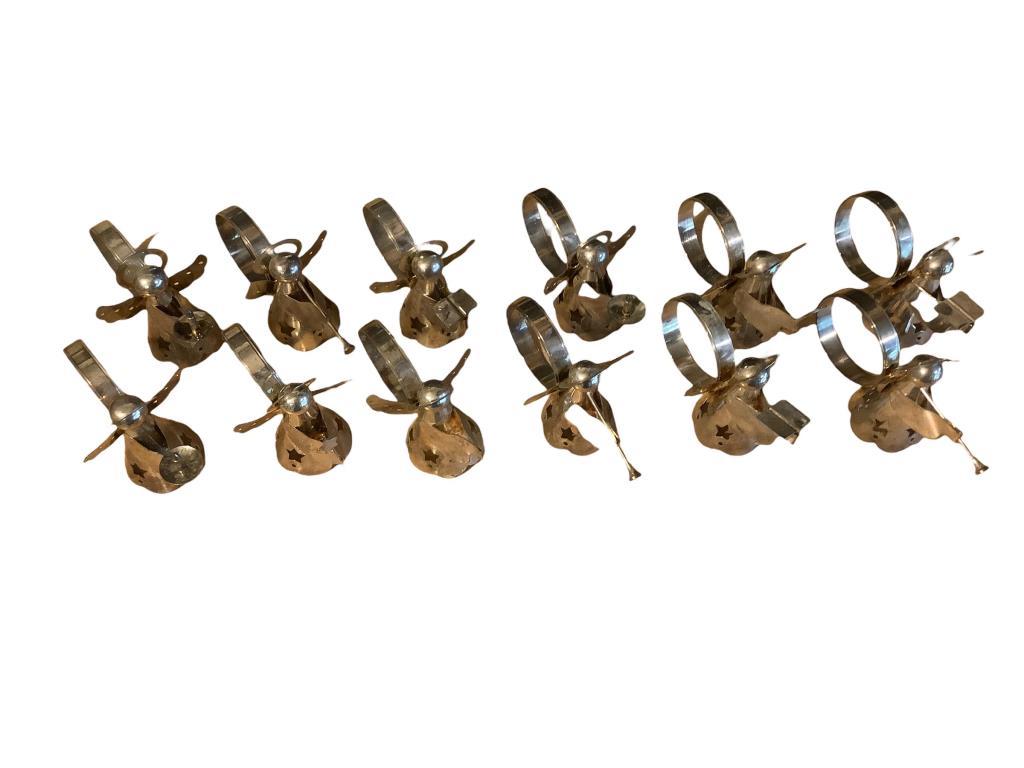 12 Silverplate Napkin Rings