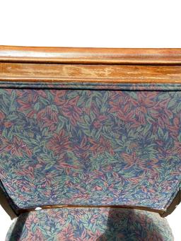 (2) Wood & Upholstered Chairs