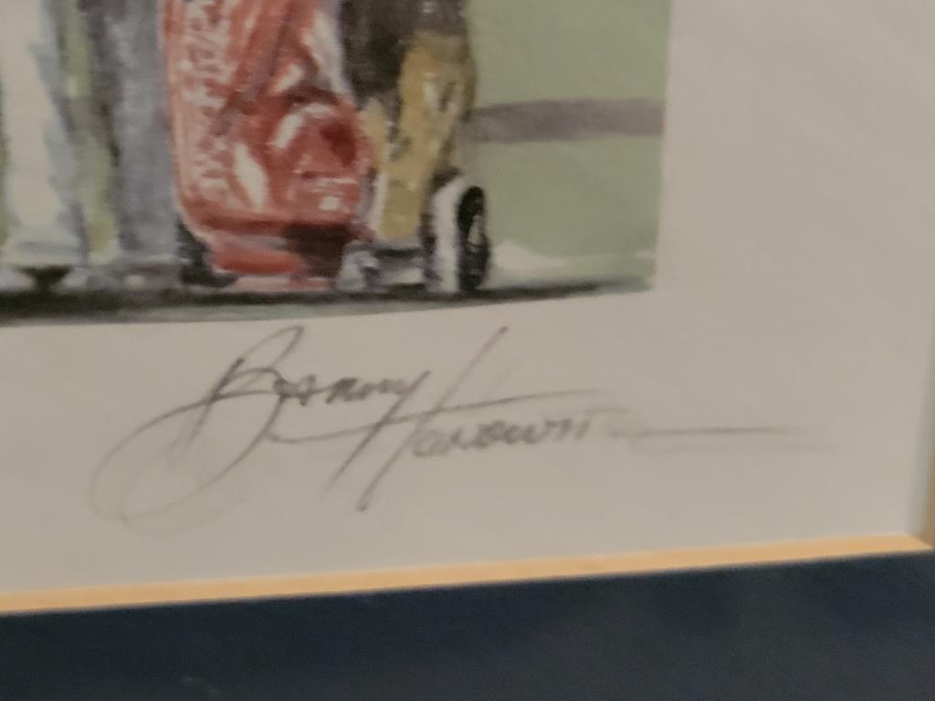 Framed and Matted “The 17th Hole” by Barry