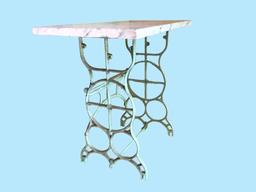 Iron Sewing Machine Base w/Marble Top
