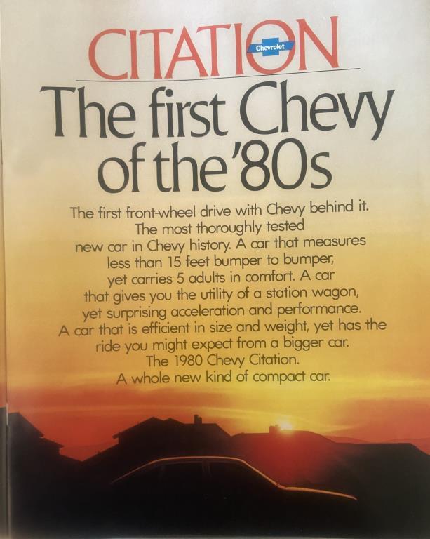 (47) “Citation” The First Chevy of the 80s
