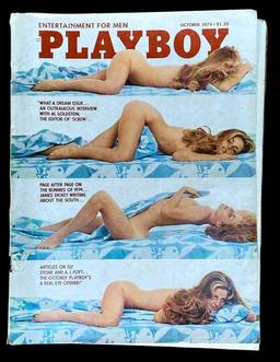 (2) Playboy Magazines with Centerfolds - 1974: