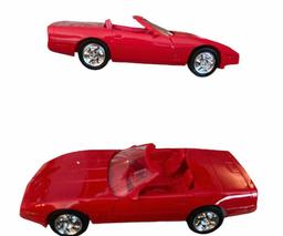 (2) Ertl 1990 Bright Red Corvette Convertible