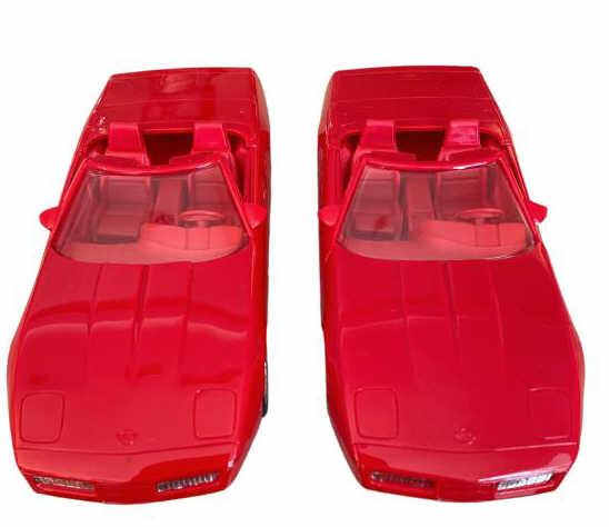 (2) Ertl 1990 Bright Red Corvette Convertible