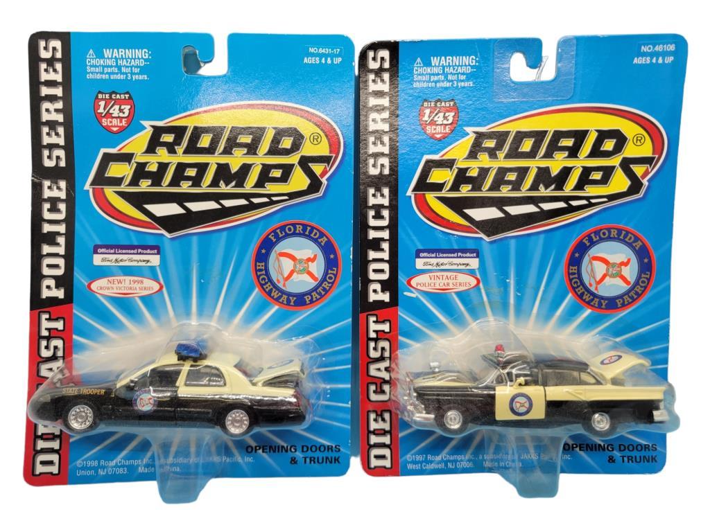 (2) Road Champs Diecast Police Series 1:43