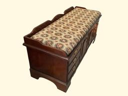 Lane Cedar Chest with Needlepoint Seat & Key