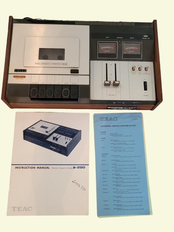 TEAC A-250 Stereo Cassette Deck Dolby System