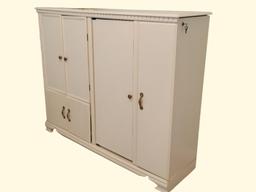 Painted Media Cabinet 59" x 17" x 48"