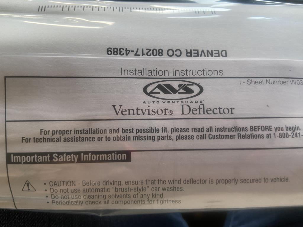 Vent visor Deflector for Side Rear Windows of