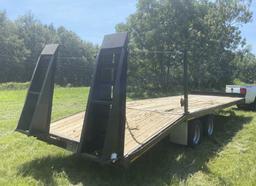 Tag Along, Deck Over Tires 24' Flat Bed Trailer with Tandem