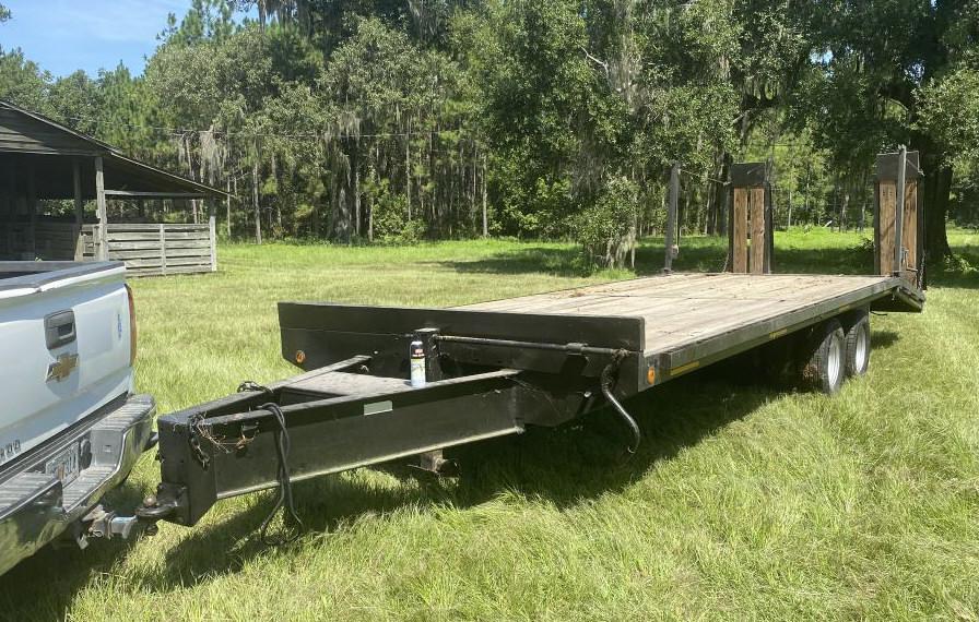 Tag Along, Deck Over Tires 24' Flat Bed Trailer with Tandem